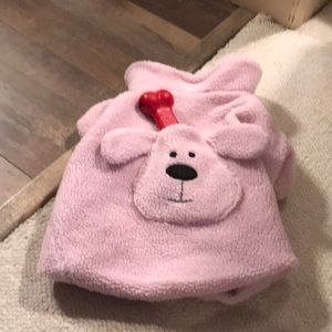 Adorable Pink Fleece Puppy Parka - Size Small